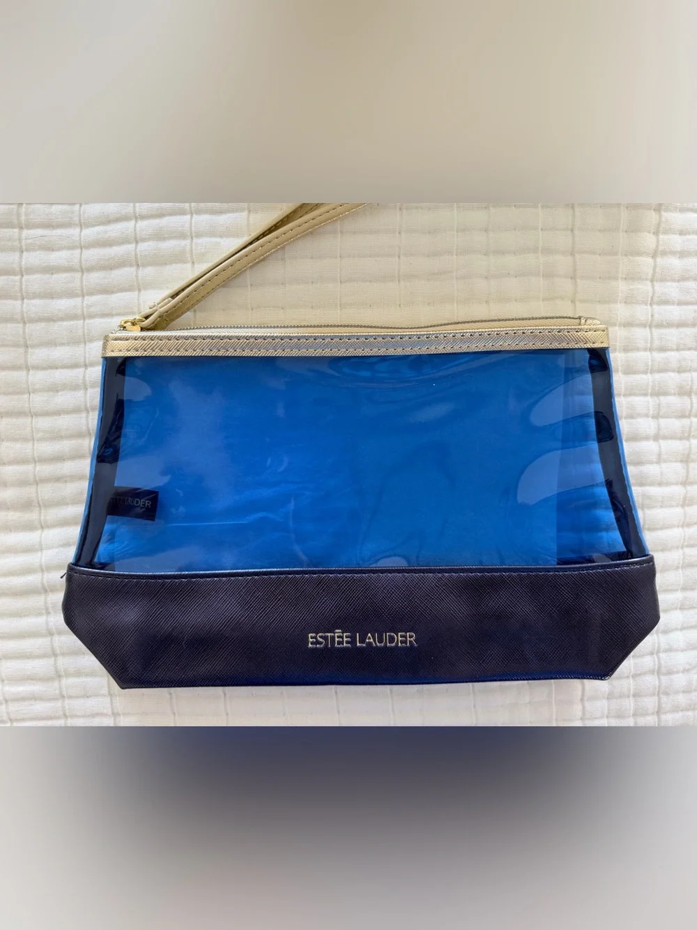 Estée Lauder Night Skincare Set with 2 Navy Blue Cosmetic Pouches in Gift Box